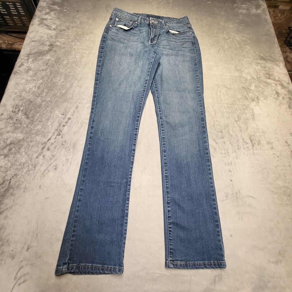Levis Demi Curve Jeans Womens‎ 8? 30x32 Blue Straight Regular Denim Stretch